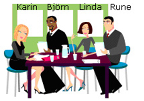 Bild på personalen, Karin, Björn, Linda, Rune